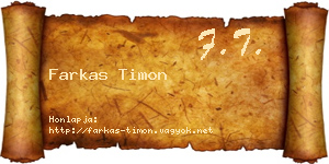Farkas Timon névjegykártya