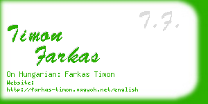 timon farkas business card
